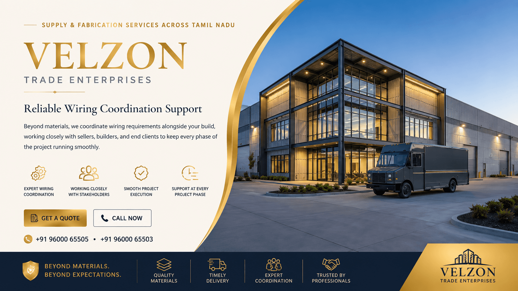 Velzon Trade Enterprises wiring coordination support