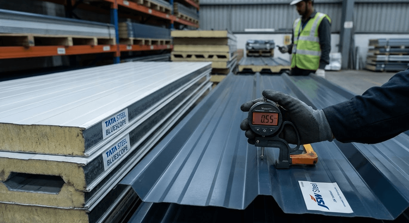 Roofing sheet material specification for fabrication
